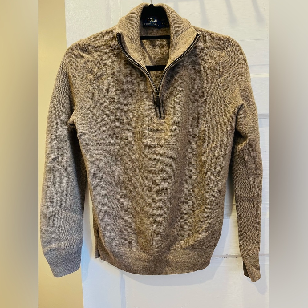 POLO RALPH LAUREN Quarter Zip Wool Sweater